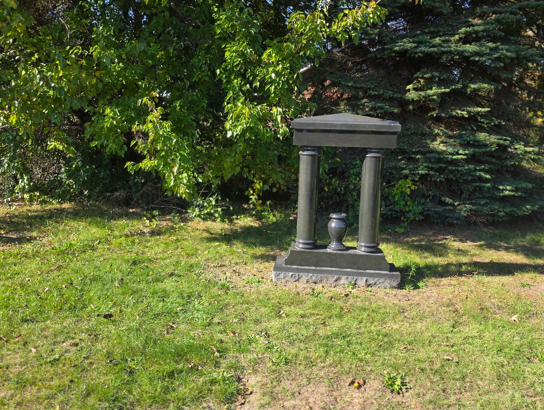 Two-Column Monument with Urn stone